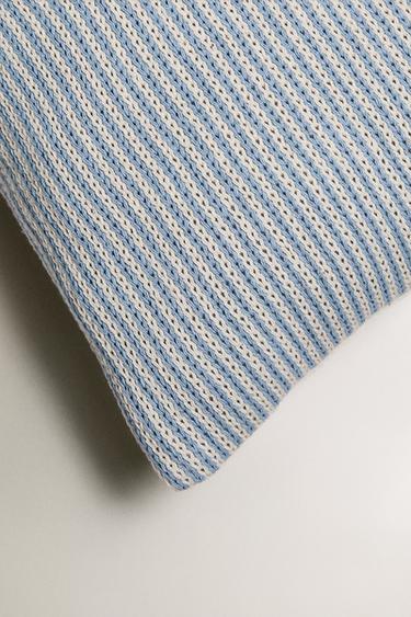 CHILDREN'S EMBROIDERED LETTER Q CUSHION - Light blue by Zara - Image 1