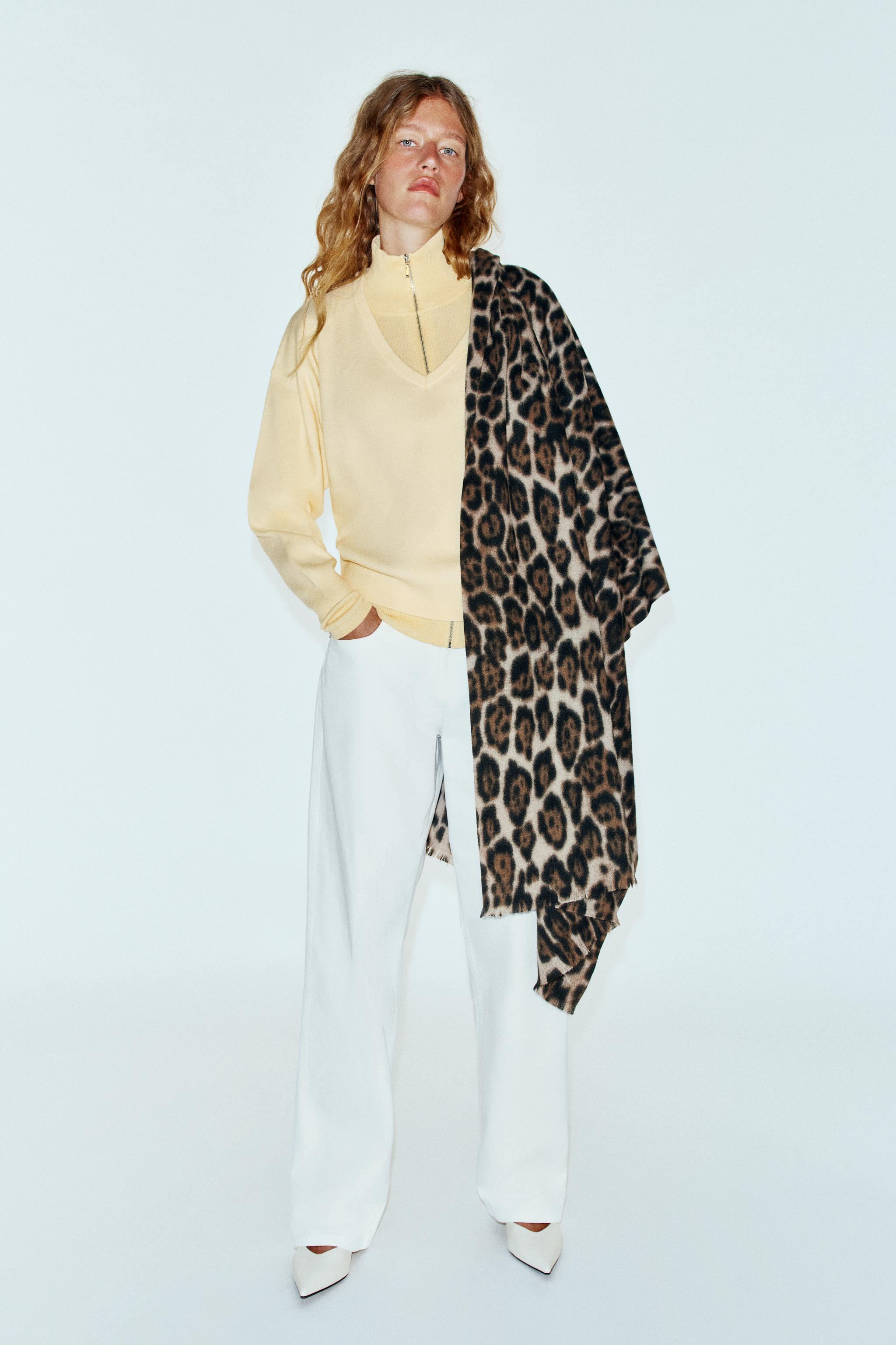 Animal Print Scarf by Zara