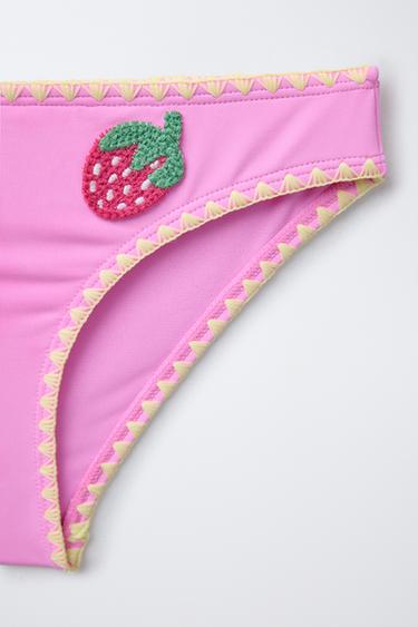 6-14 YEARS/ CROCHET FRUIT BIKINI - Pink by Zara - Image 3
