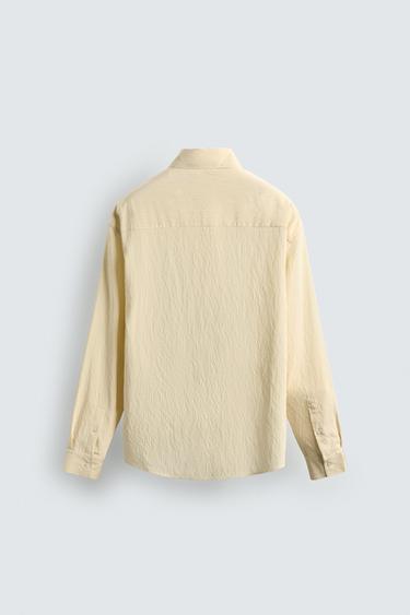 STRIPED FLOWING SHIRT - Yellow by Zara - Image 7