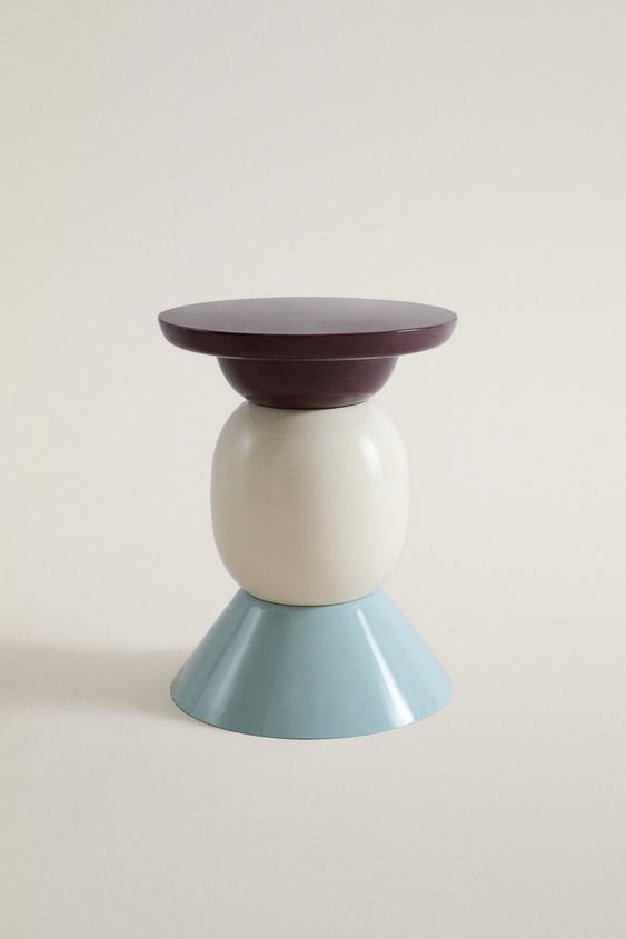 METAL SIDE TABLE WITH SHAPES - Multicoloured by Zara - Image 0