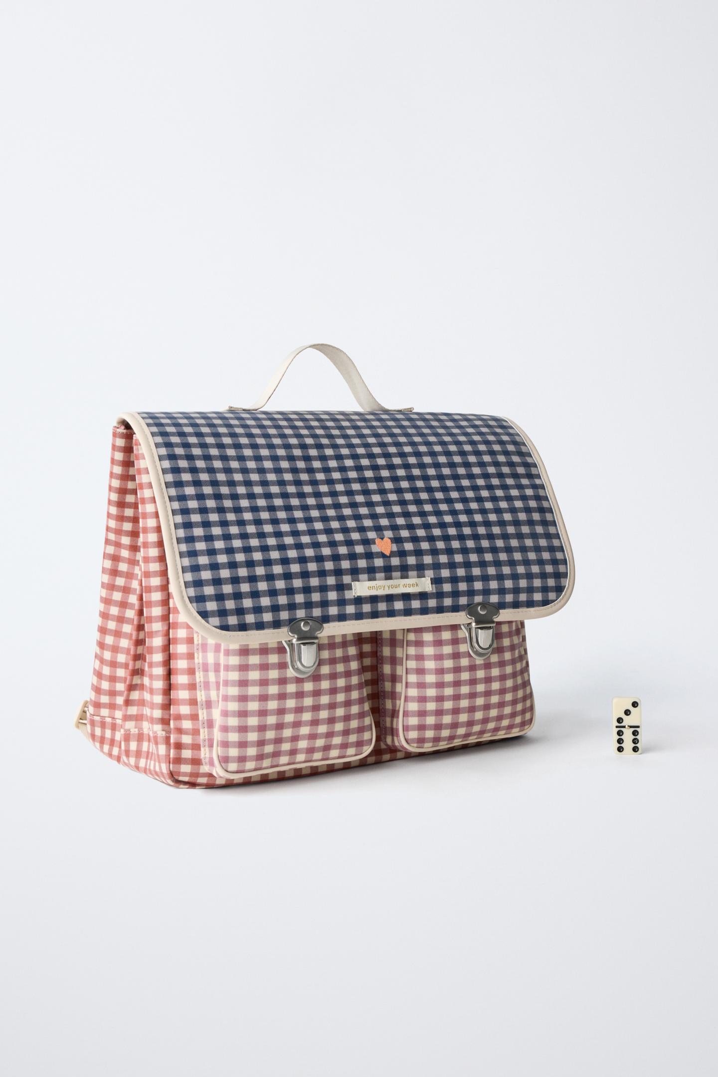 Рюкзак Zara Gingham Satchel для детей, цвет: Разноцветный — фото 5