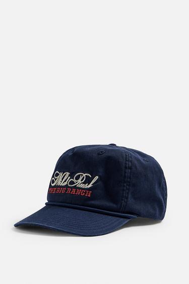 WASHED EMBROIDERED CAP - Blue by Zara
