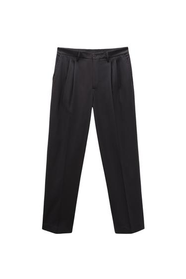 PLEATED SUIT TROUSERS