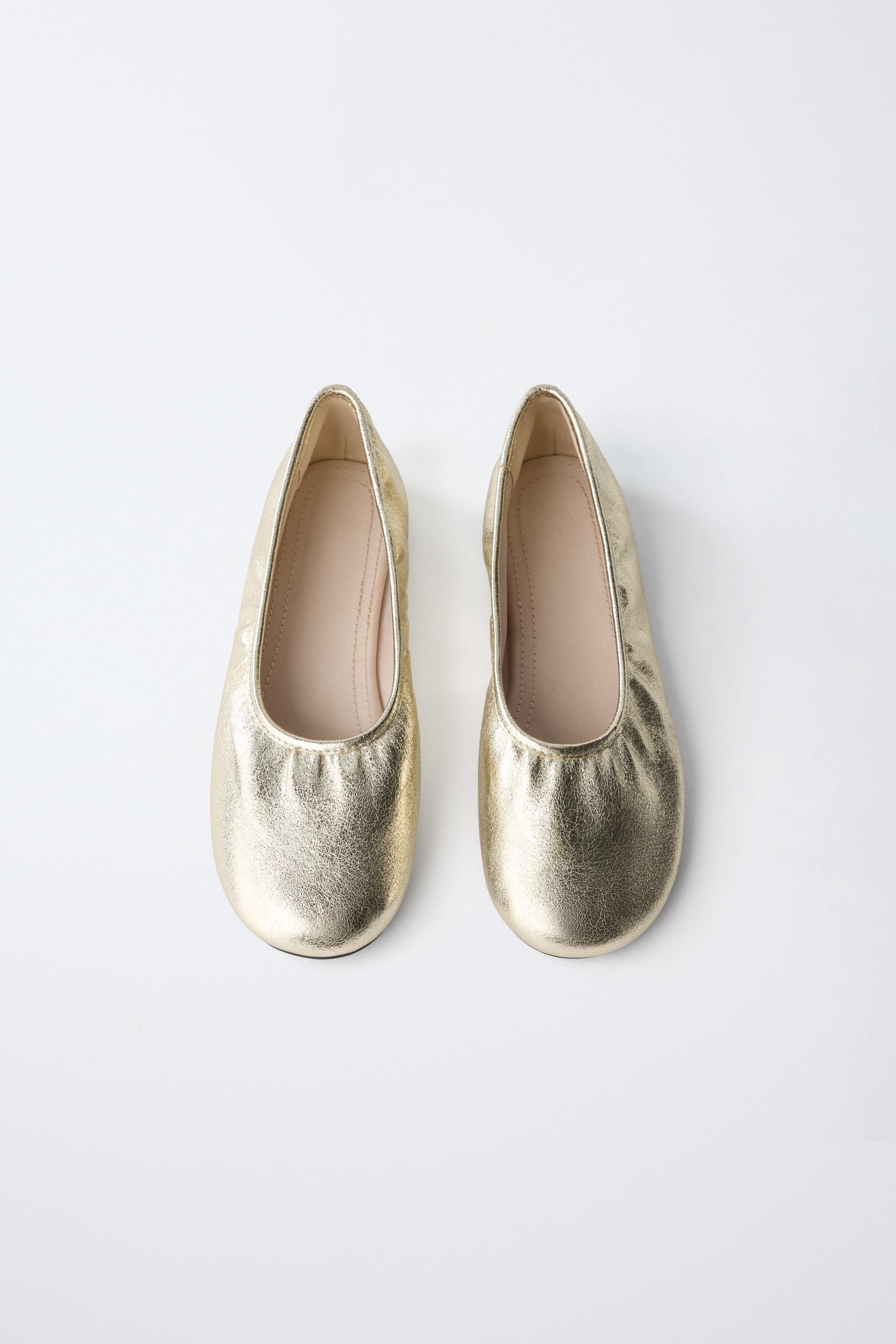 METALLIC BALLET FLATS