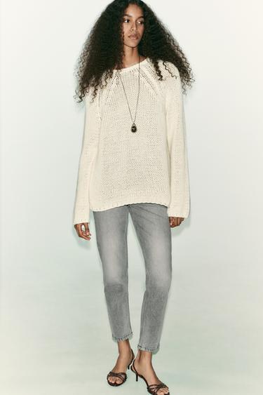 Z.01 MOM FIT COMFORT HIGH-WAIST JEANS - Grey by Zara