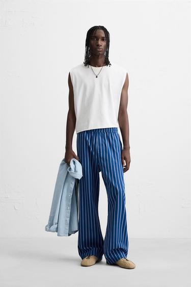 بنطلون RELAXED FIT مخطط - خطوط by Zara