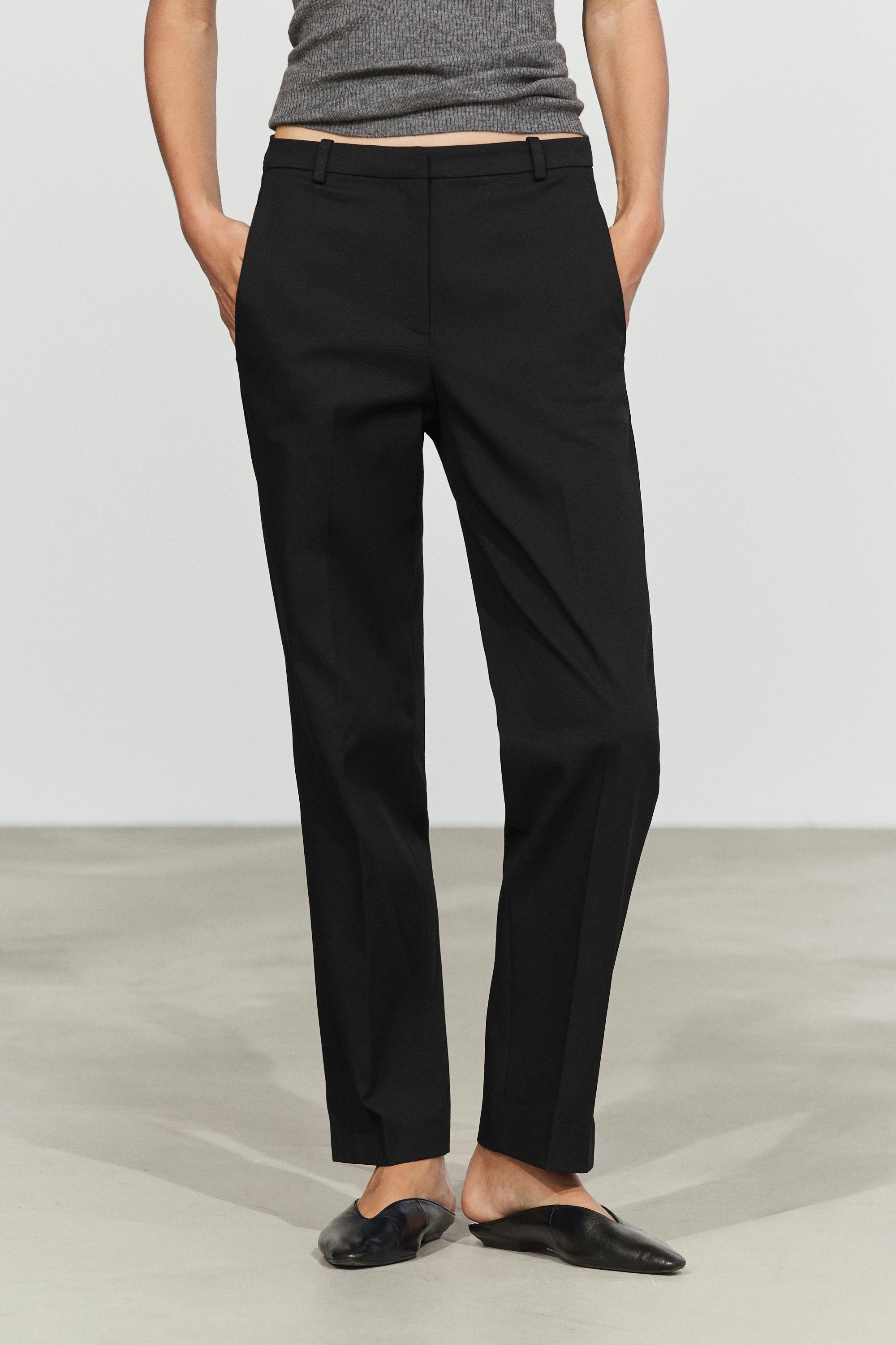Straight stretch trousers