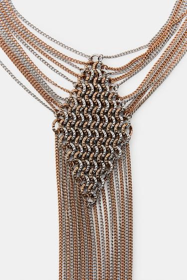 COLLIER CHAÎNES ANNEAUX - Or / Argent de Zara - Image 2