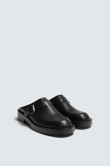 BUCKLED CLOGS - Black by Zara