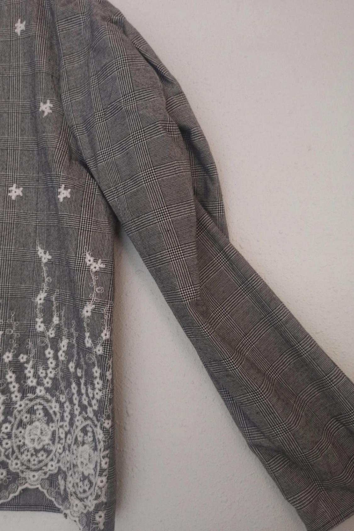 EMBROIDERED CHECKED TOP - Image 2