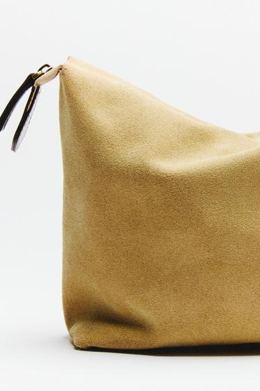 SUEDE TRAVEL WASH BAG - Green by Zara