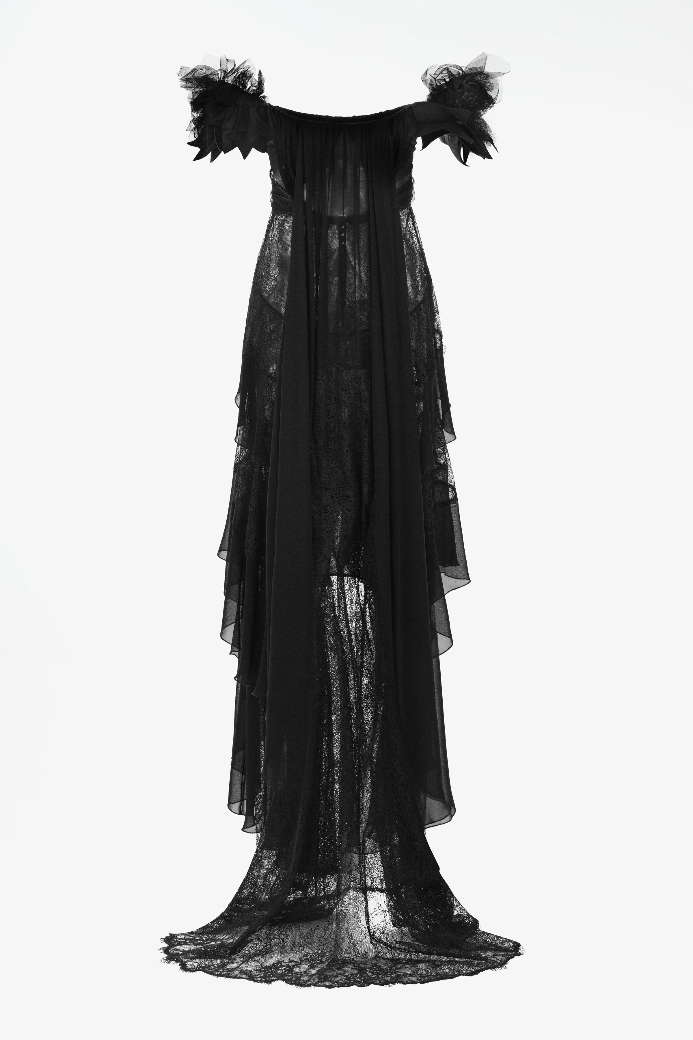 LIMITED EDITION LACE RUFFLE MAXI DRESS