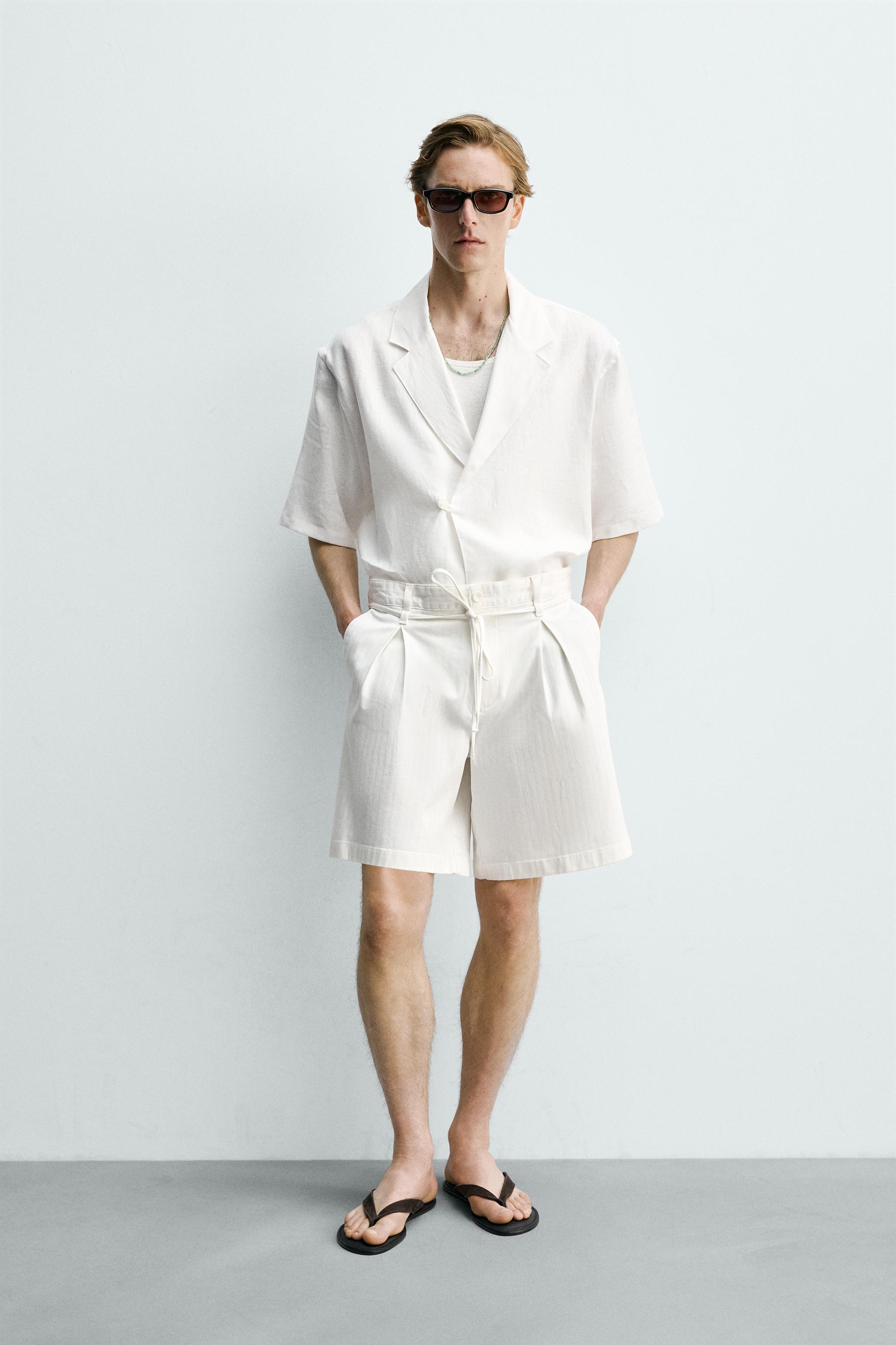 BERMUDA RELAXED FIT À PINCES