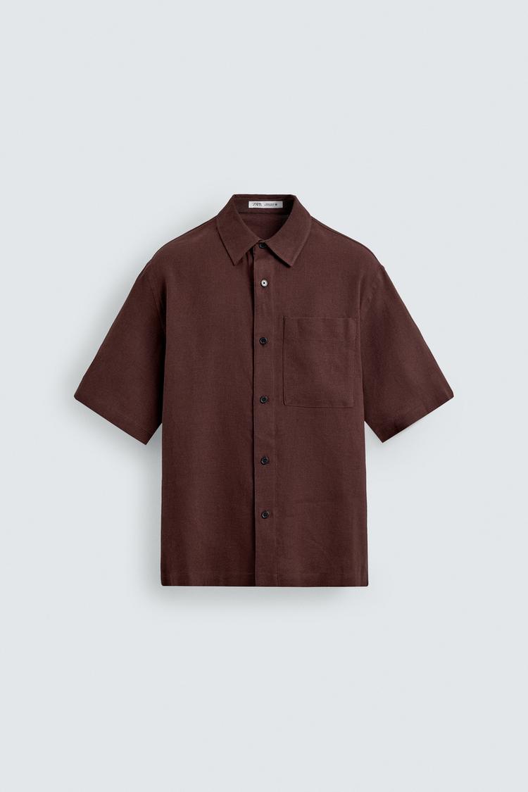 RELAXED FIT LINEN BLEND SHIRT RELAXED FIT LINEN BLEND SHIRT