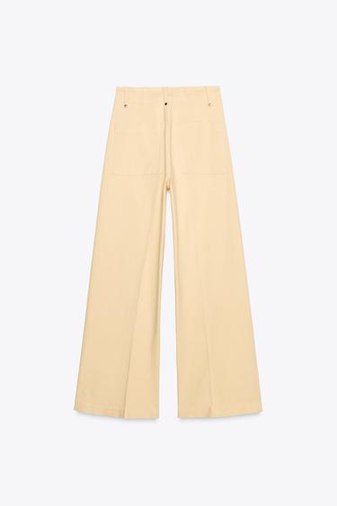 JEAN COUPE LARGE ET TAILLE HAUTE COLLECTION ZW - Jaune clair de Zara - Image 6