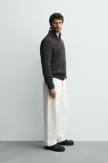 VESTE RETORS ZIPPÉE - Marron / Taupe de Zara - Image 3