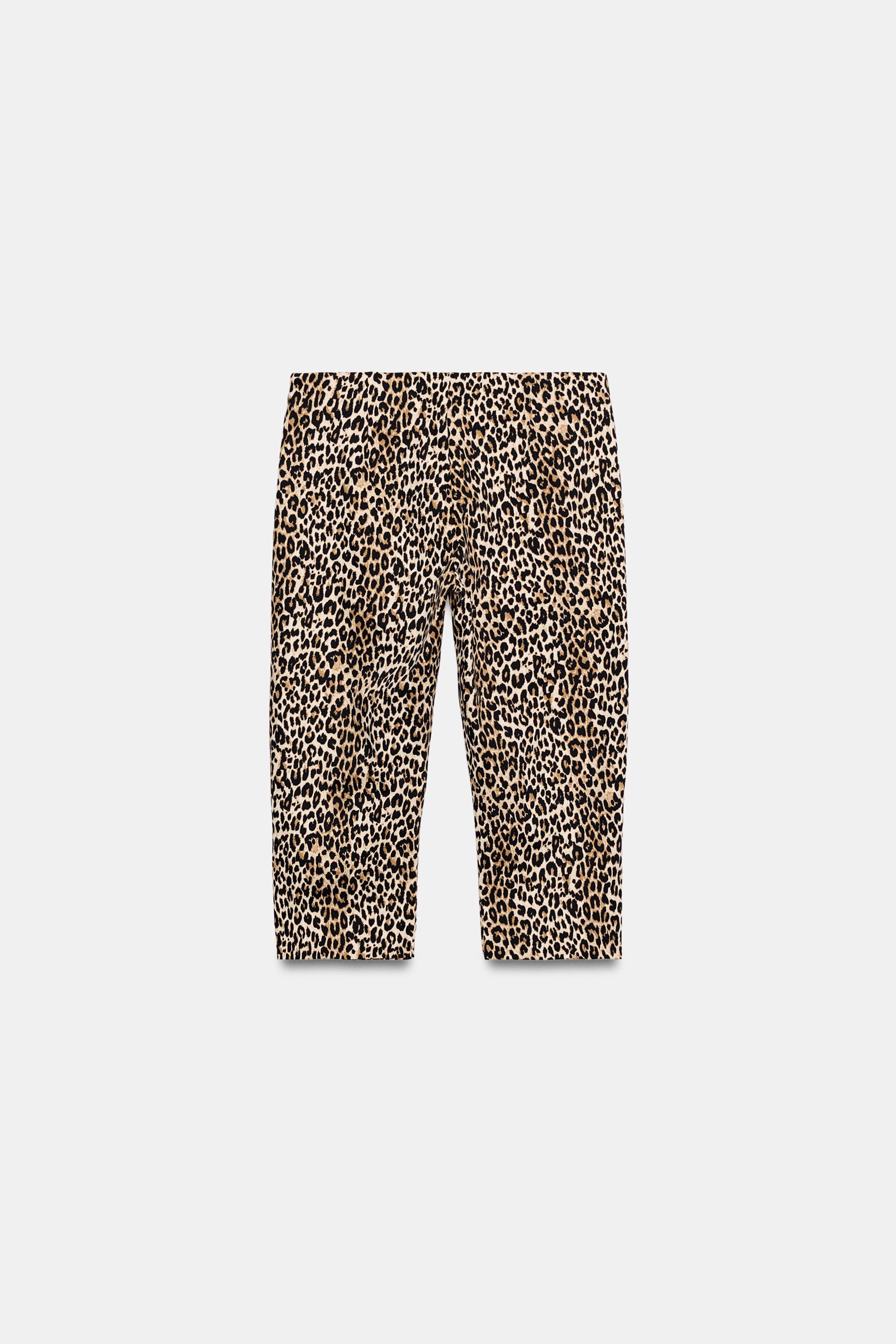 PANTALON CAPRI À IMPRIMÉ ANIMALIER