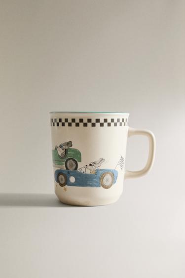 CHILDREN'S CERAMIC MUG WITH RACER DOG - Multicoloured by Zara - Image 0