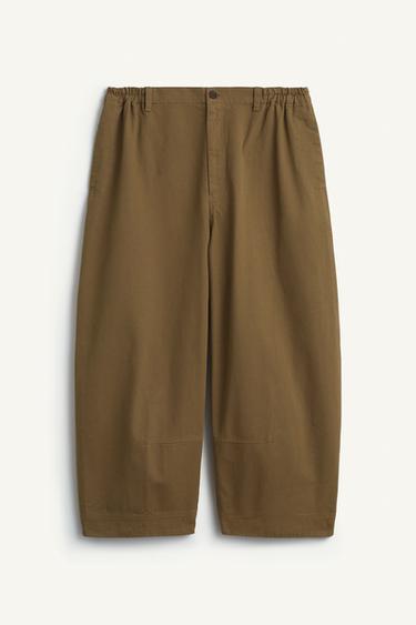 CALÇA BALLOON CRPPD - Bege da Zara