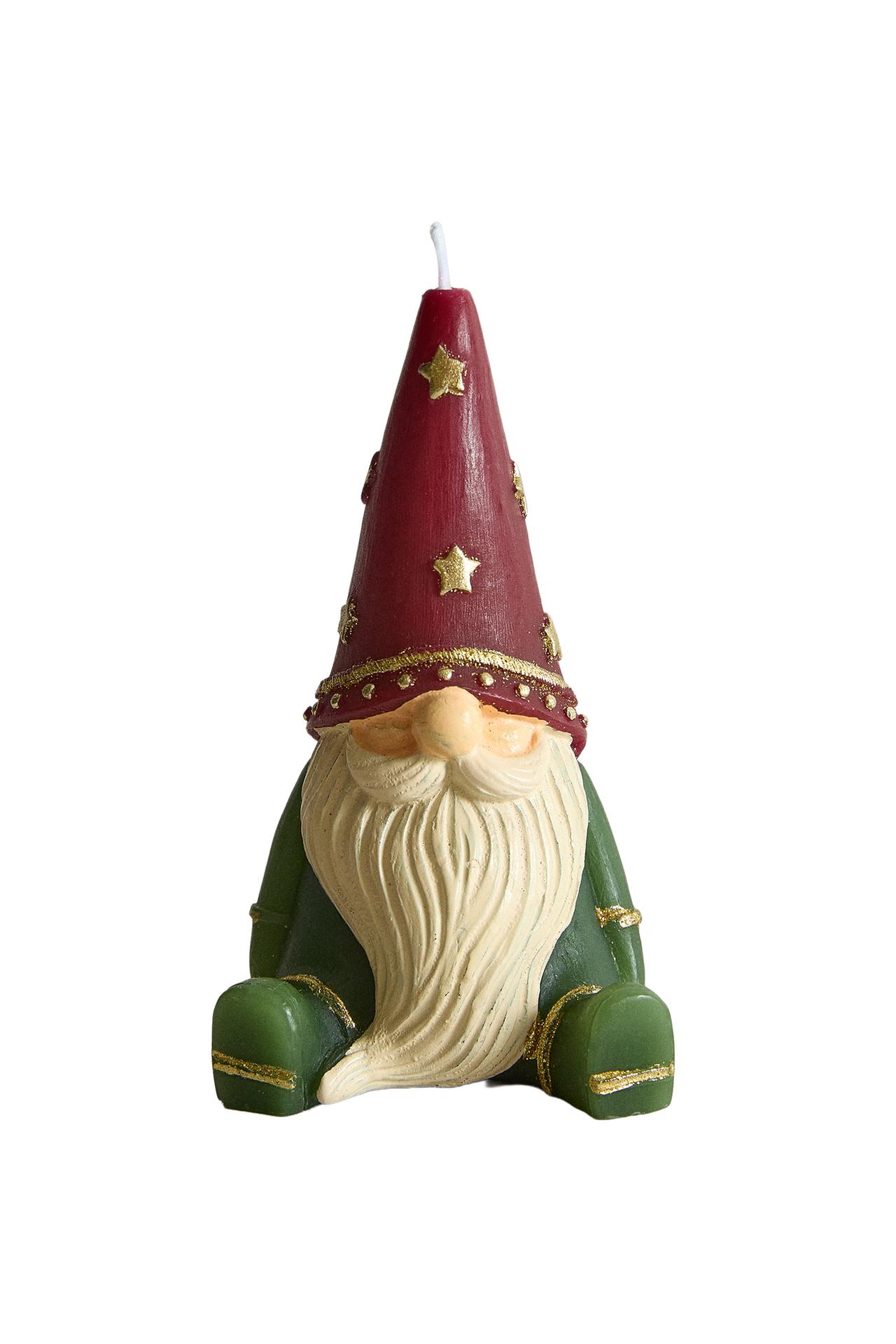 DECORATIVE CHRISTMAS GNOME CANDLE