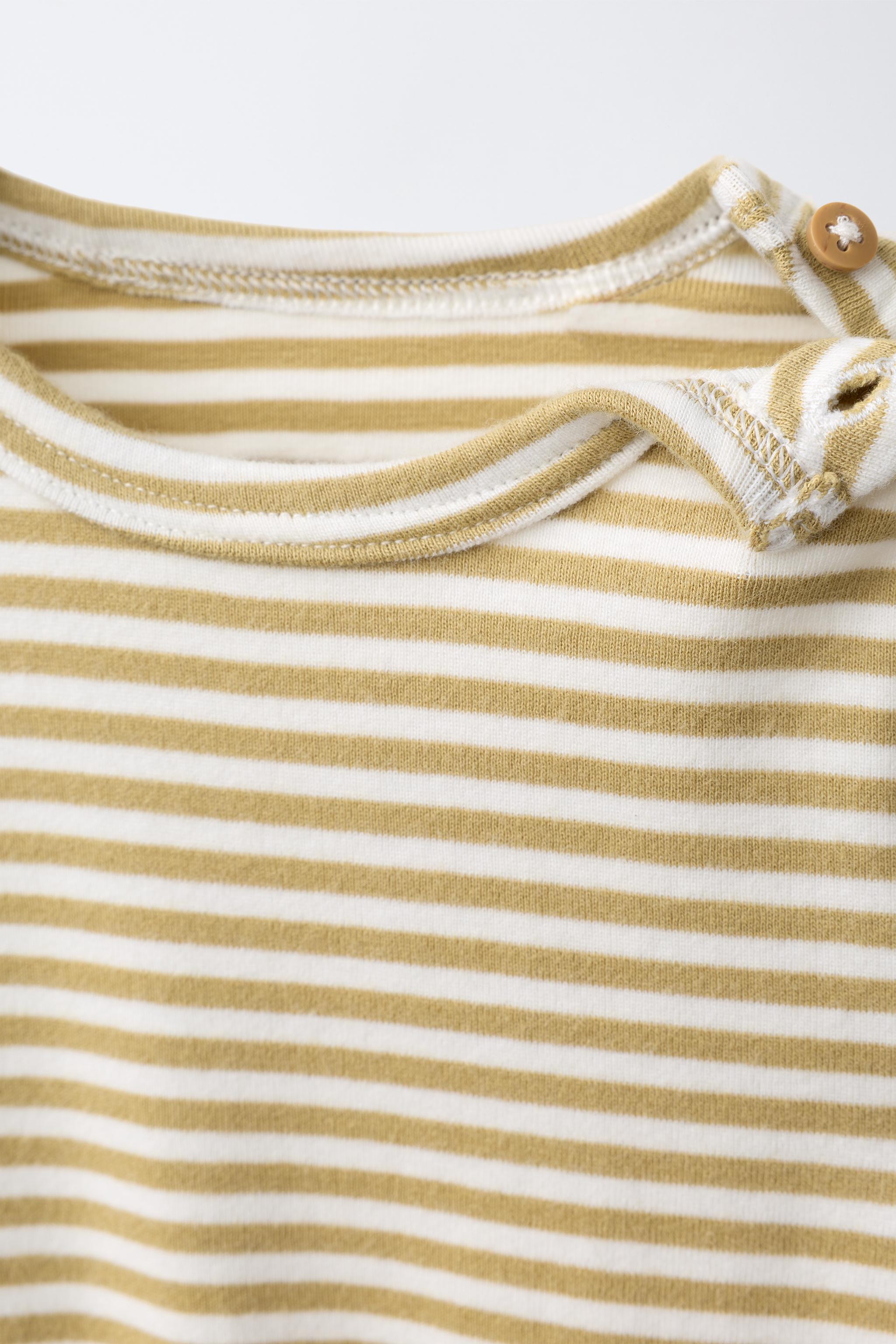 Детские брюки Zara STRIPED BODYSUIT AND LEGGING SET — фото 3