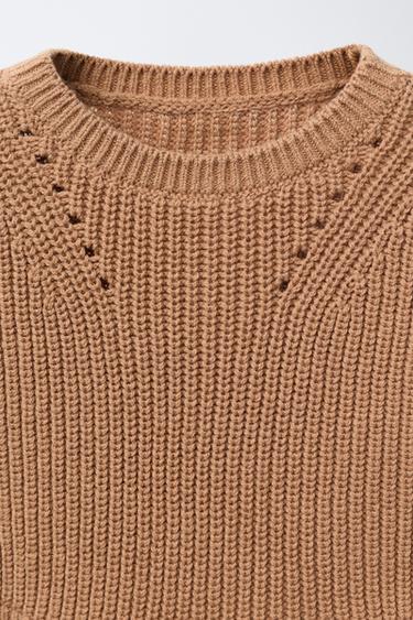 FLORAL EMBROIDERY SHIRT WITH KNITTED VEST - camel by Zara - Image 2