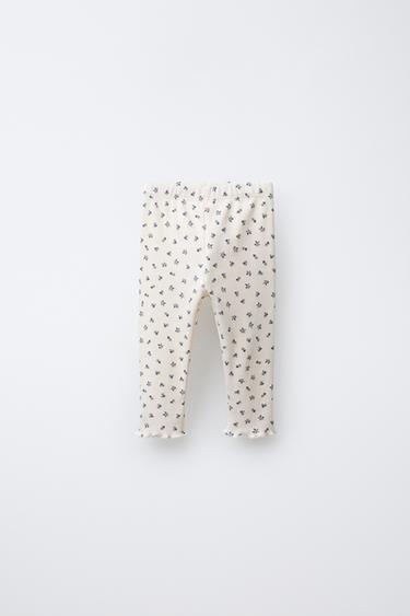 PRINTED LEGGINGS - Ecru / Blue by Zara - Image 0