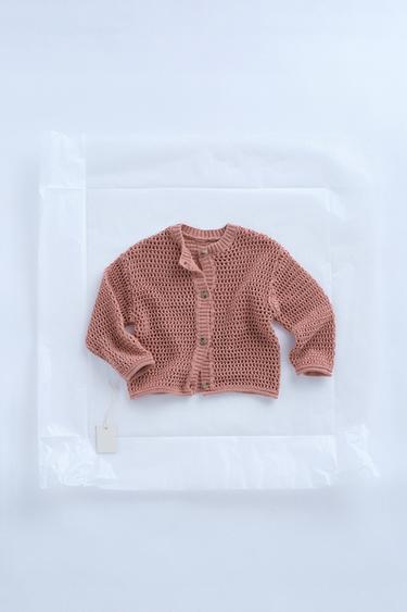 Zara ZARA TIMELESS - COTTON LINEN CARDIGAN - Mid-pink - Image 0
