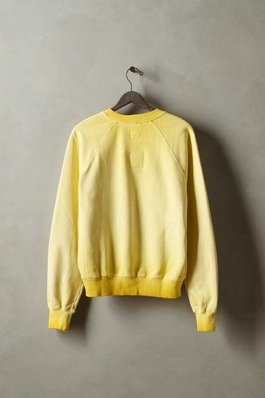SWEAT DÉLAVÉ GRAPHIQUE X SR_A - Jaune de Zara - Image 1