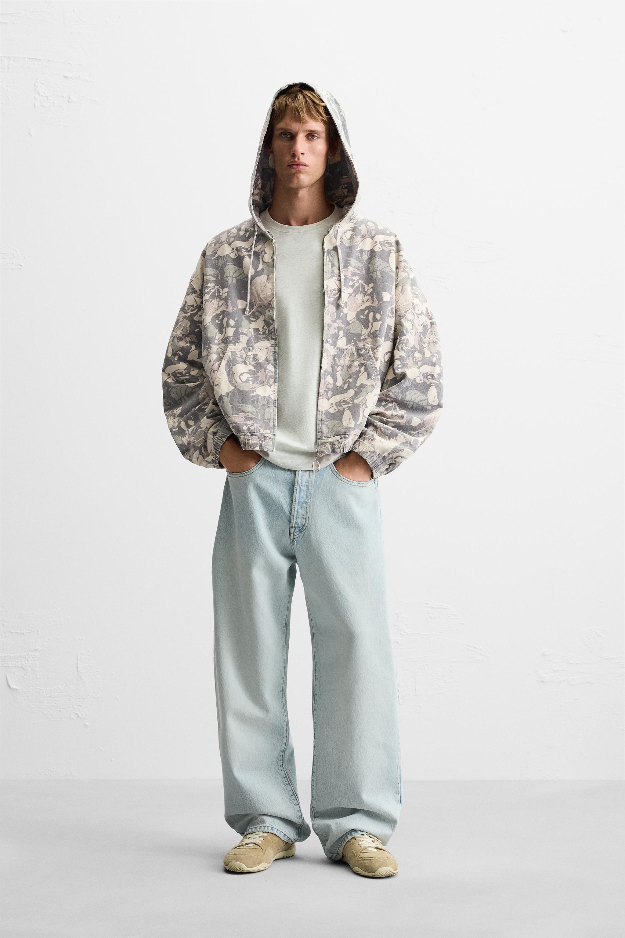 ABSTRACT PRINT JACKET Sand ZARA United States