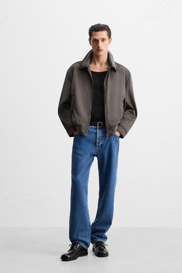 CAZADORA EFECTO ANTE - Gris de Zara - Imagen 0