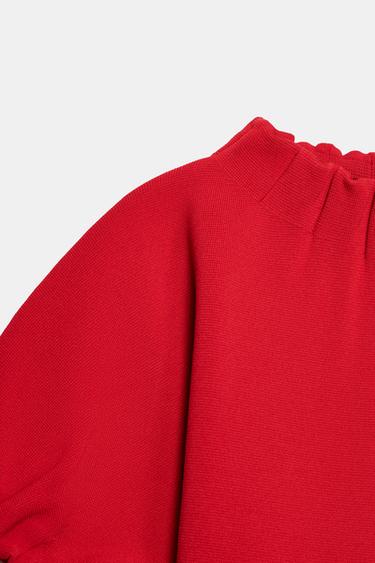 TOP EN MAILLE FRONCÉ - Rouge de Zara - Image 8