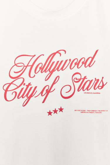 T-SHIRT IMPRIMÉ HOLLYWOOD - Blanc de Zara - Image 5
