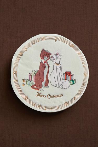 PACK OF CHILDREN'S PAPER CHRISTMAS THE ARISTOCATS ©DISNEY NAPKINS (PACK OF 20) - Multicoloured by Zara