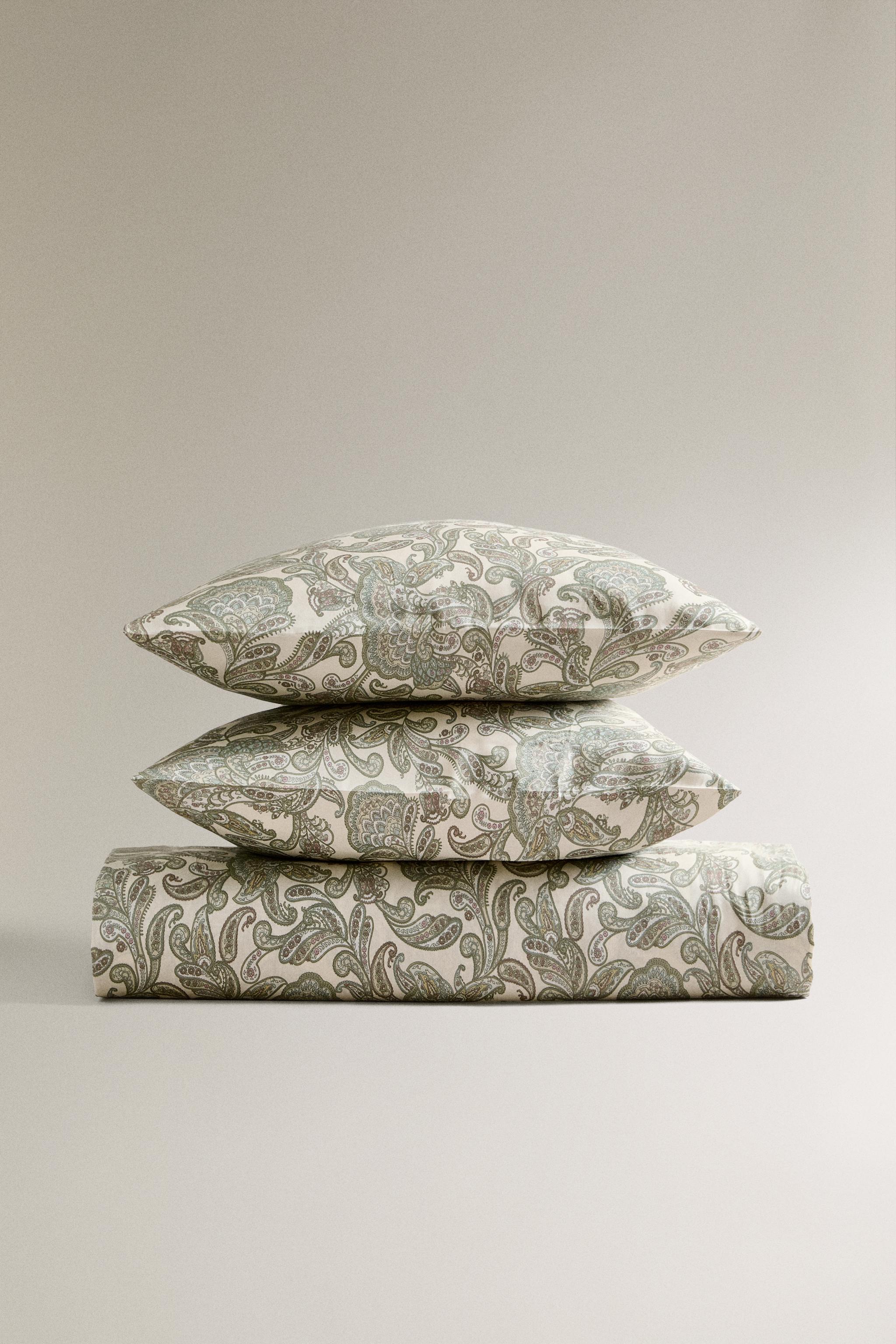 Society6 Paisley :) by Jordan Virden][ペーズリー] PAISLEY SATEEN DUVET COVER - Green | ZARA United States