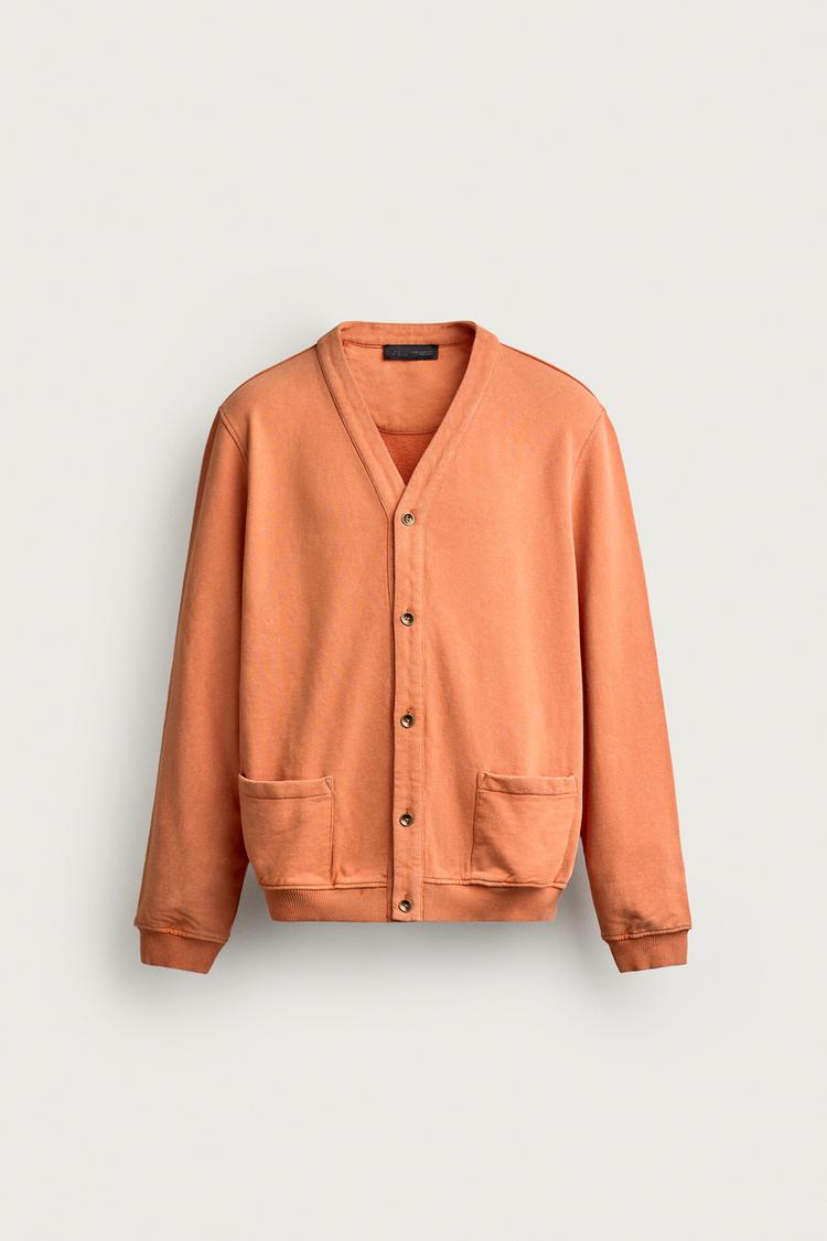 Cardigan relaxed fit lavado