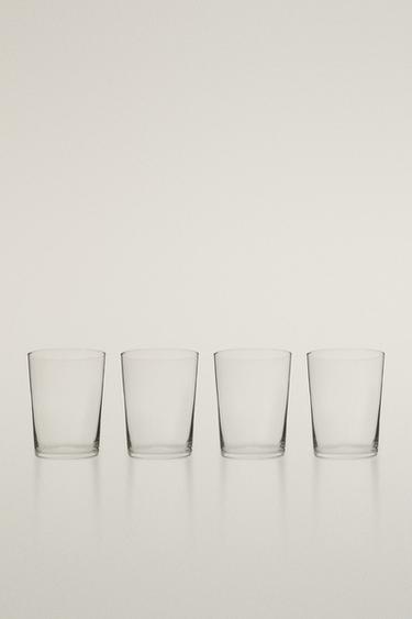 PACK OF TALL GLASS TUMBLERS (PACK OF 4) - Transparent by Zara