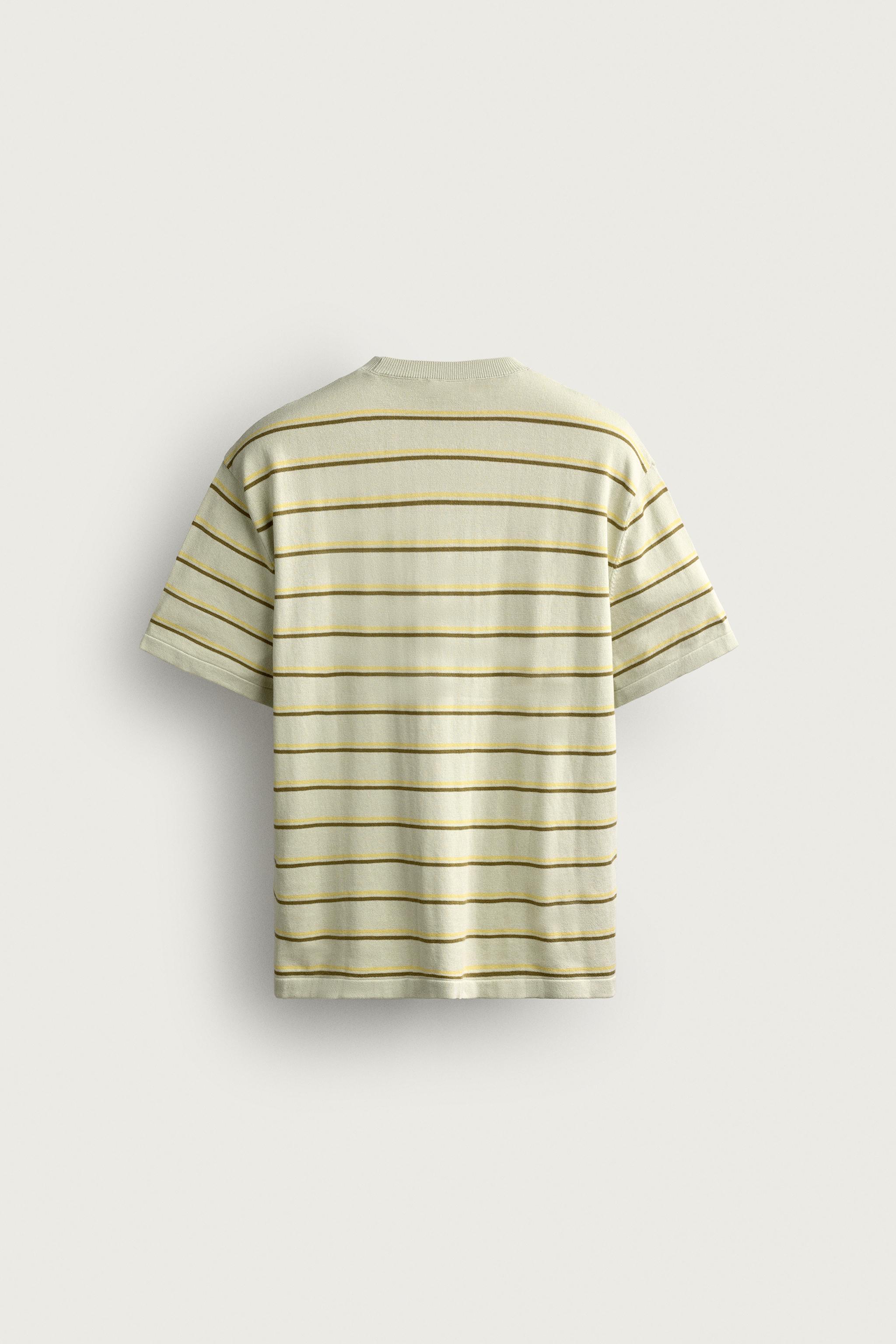 STRIPED REGULAR FIT KNIT T-SHIRT