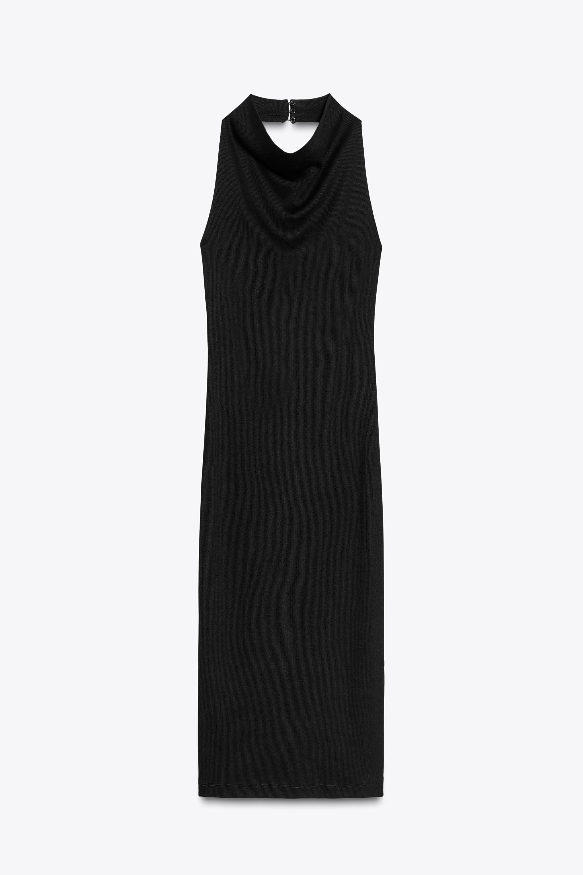 MIDI HALTER DRESS - Black | ZARA United States