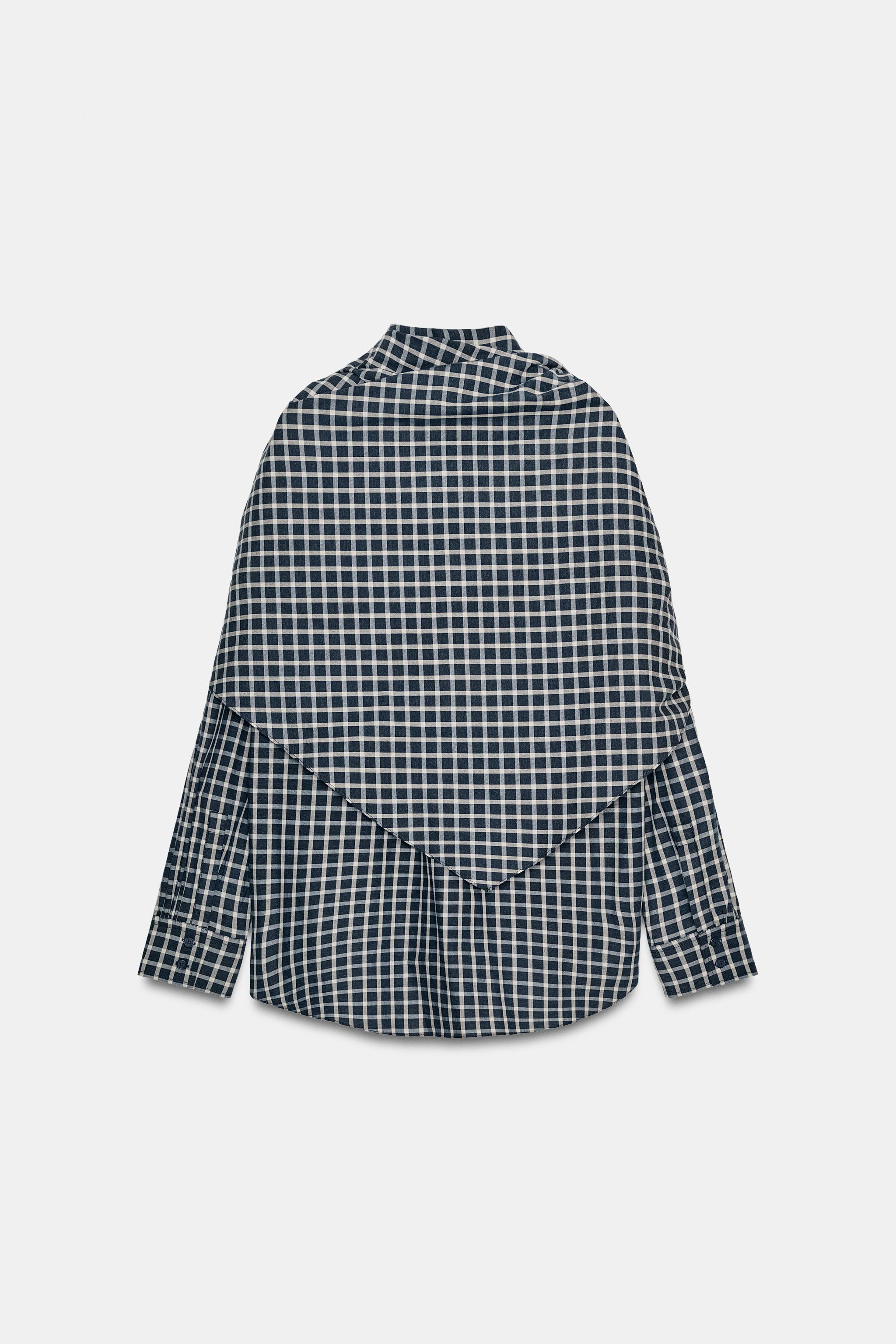 PLAID SHIRT WITH SCARF ZW COLLECTION