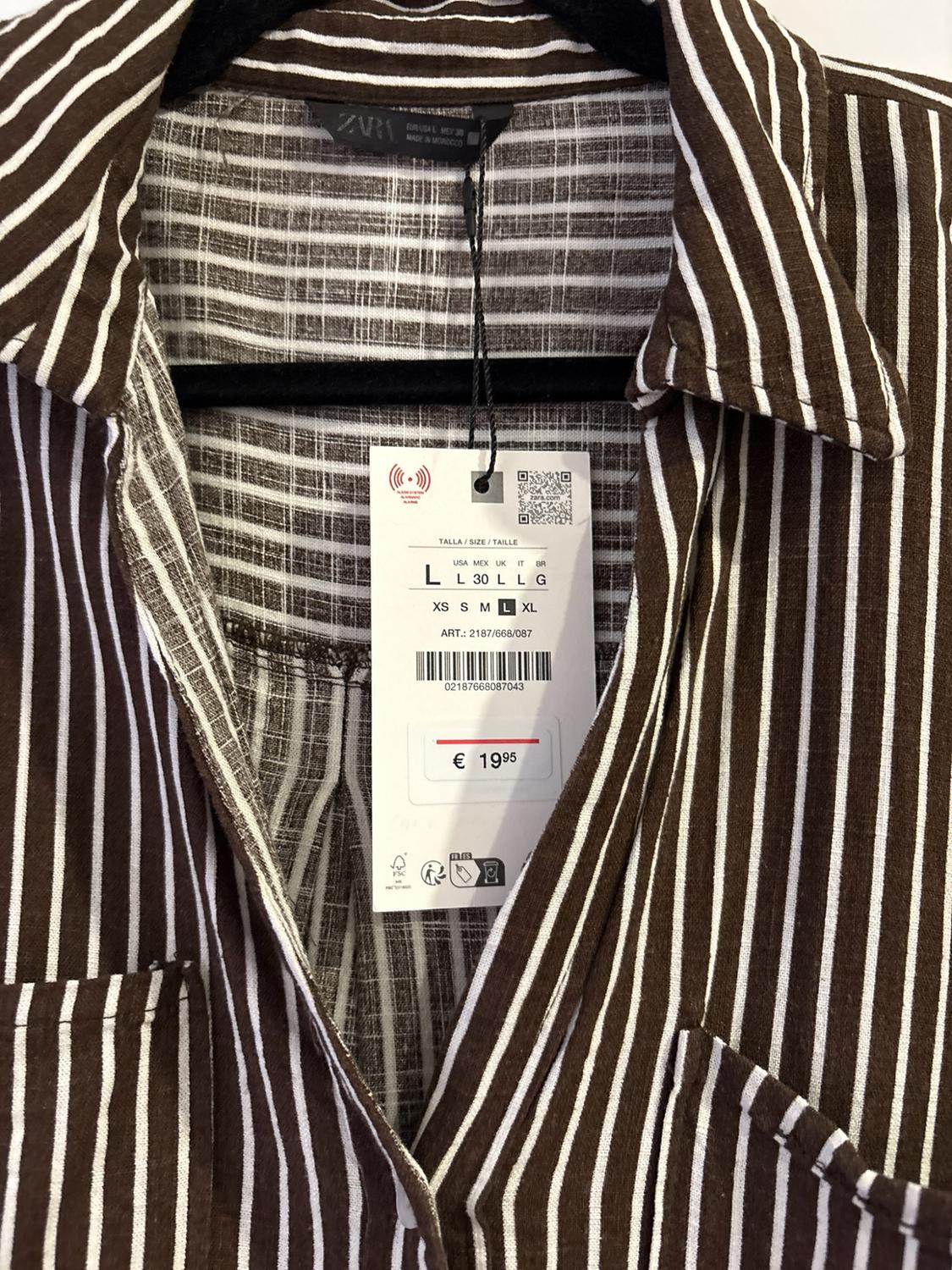 CROPPED LINEN BLEND SHIRT - Image 2