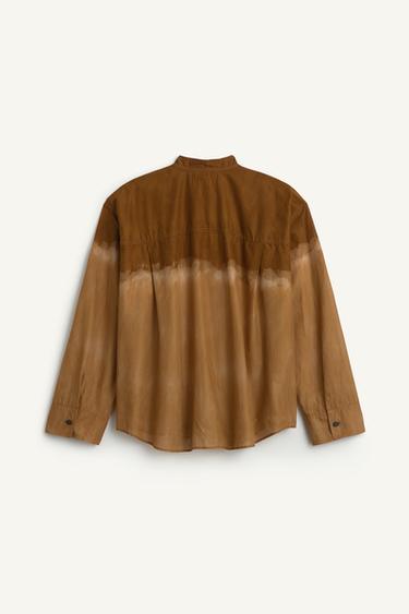 PRNT SHRT 16 - Sand / Marl by Zara - Image 4