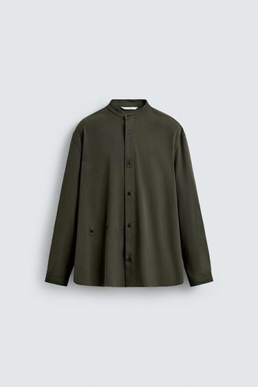 MULTI-POSITION FLOWING SHIRT - Khaki by Zara - Image 7