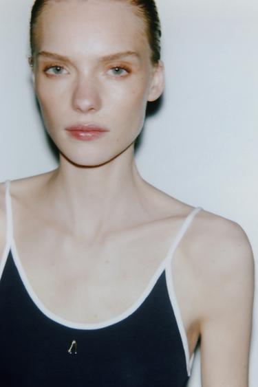 ZA STRAPPY BODYSUIT - Navy blue by Zara - Image 7