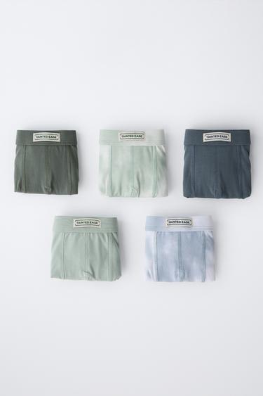 AGES 6-14/ FIVE-PACK OF TIE-DYE BOXERS WITH LABEL - Multicoloured by Zara - Image 4