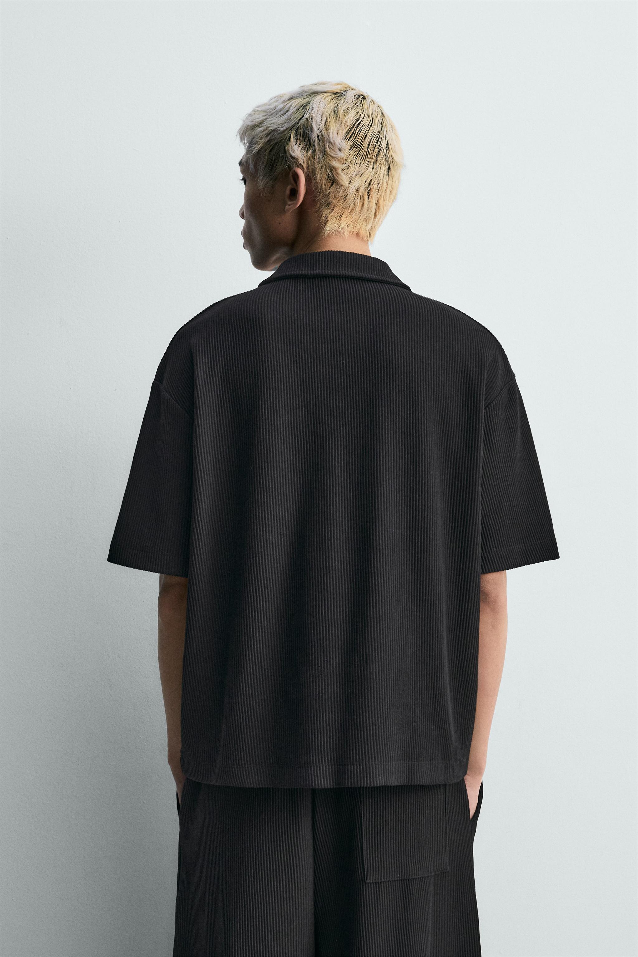 オットマン リラックスフィット ポロシャツ - ブラック | ZARA Japan