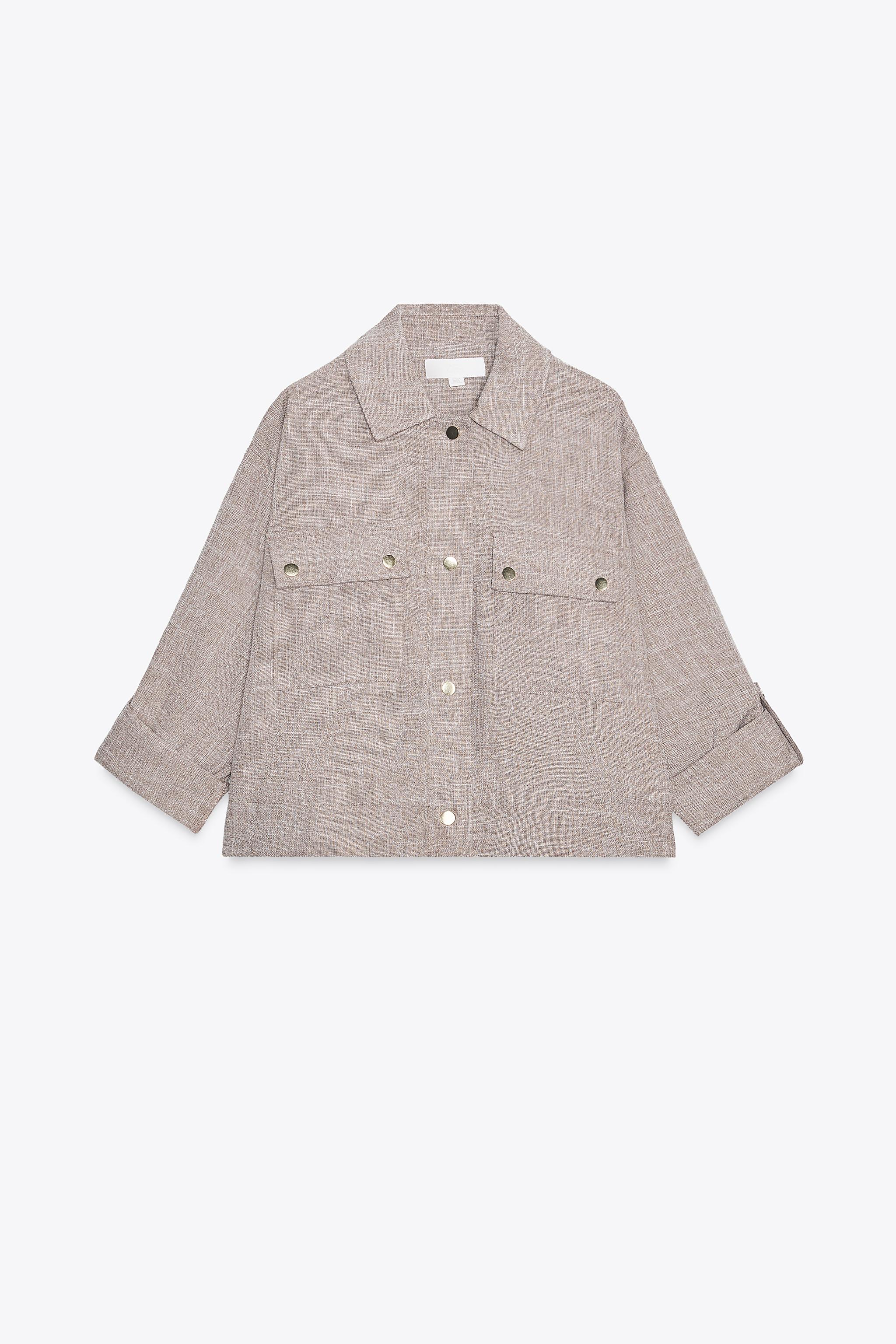 春雨 MARLED SAFARI JACKET - Sand / Marl | ZARA United States