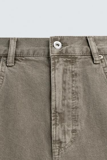 BERMUDA DENIM BALLOON FIT STRUCTURÉ - Kaki de Zara - Image 9