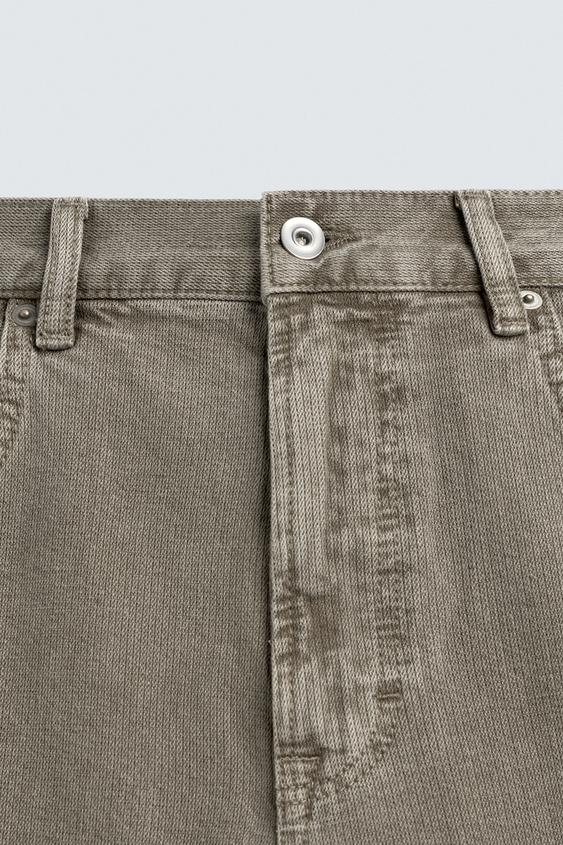 BERMUDA DENIM BALLOON FIT STRUCTURÉ - Kaki de Zara - Image 9